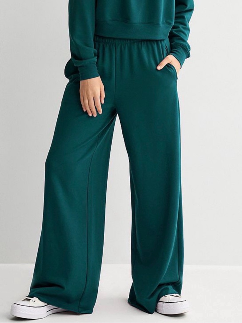 SO Wide-Leg Pull-On Pants in Deep Teal